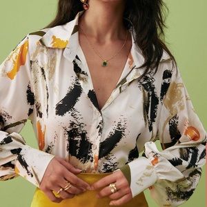 RIHOAS ink painted blouse - size S